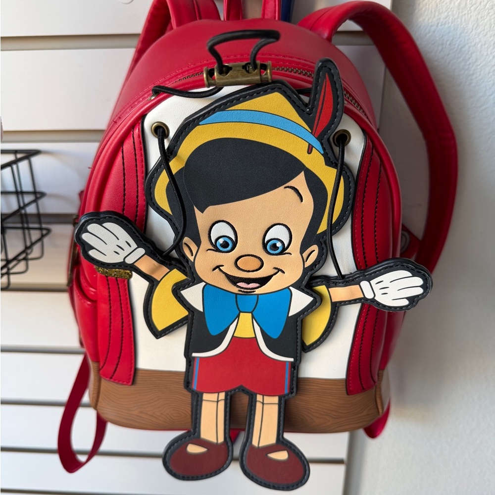 Loungefly Red and Blue Pinocchio Kids Backpack